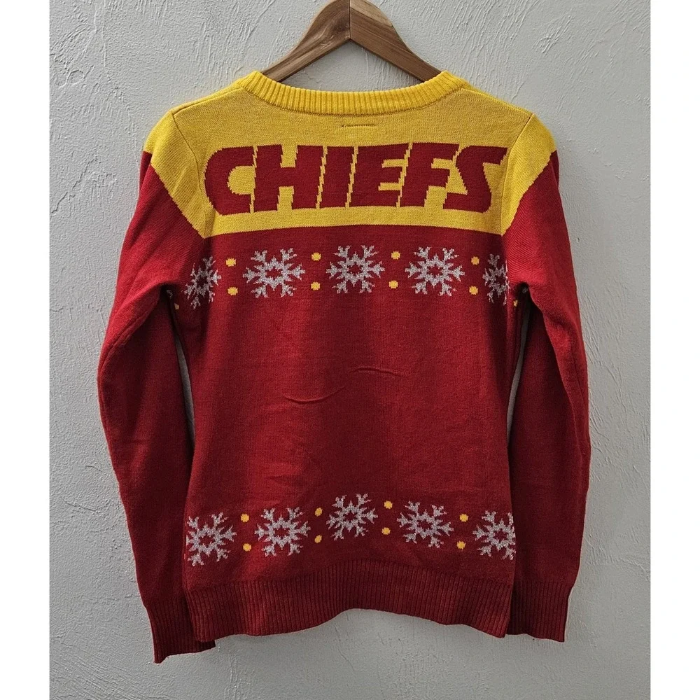 NFL Kansas City Chiefs Football Sweater Size Small (S) Lights Up Battery Pack‎ - Picture 2 of 8